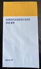 Air Sickness Bag / Spuckbeutel Aero K (South Korea)