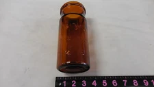 Vintage HELME'S RAILROAD MILLS AMBER TOBACCO JAR--NO LID