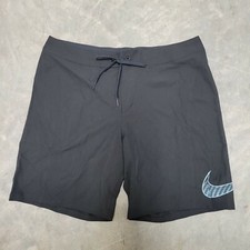 NIKE CORE SWOOSH BOARD SWIM SHORTS BLACK NESS7457-001 SZ 36
