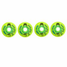 Rink Rat Wheels 76mm 84A Trickster X Grn/Blue 4-Pack Inline Indoor Roller Hockey