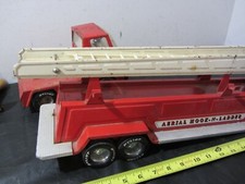 vintage Nylint firetruck Aerial Hook-n-Ladder fire engine pressed steel refurb
