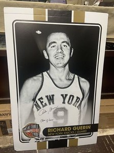 HOF RICHIE GUERIN AUTOGRAPHED 2013 Hall of Fame New York Knicks Poster