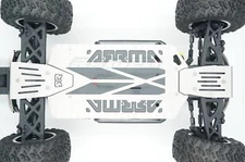 Stainless Steel Front + Center + Rear Chassis Armor Skid Plate Set fits Arrma...