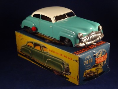 Ancien jouet voiture course automobile mécanique 3 vitesses HUKI HK-503 1950