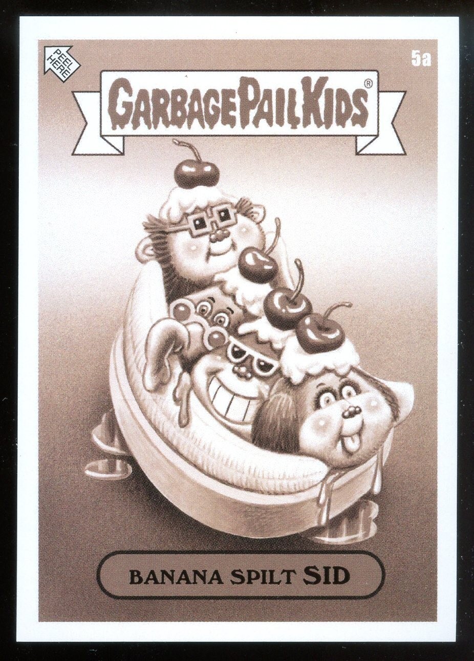 2023 Topps Garbage Pail Kids We Hate The '70s Sepia #5a Banana Spilt Sid front