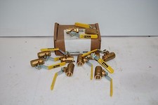 PARKER XV500P-6 BRASS BALL VALVES 500 SERIES 600 WOG 3/8FPT LOT OF 10 NEW!!