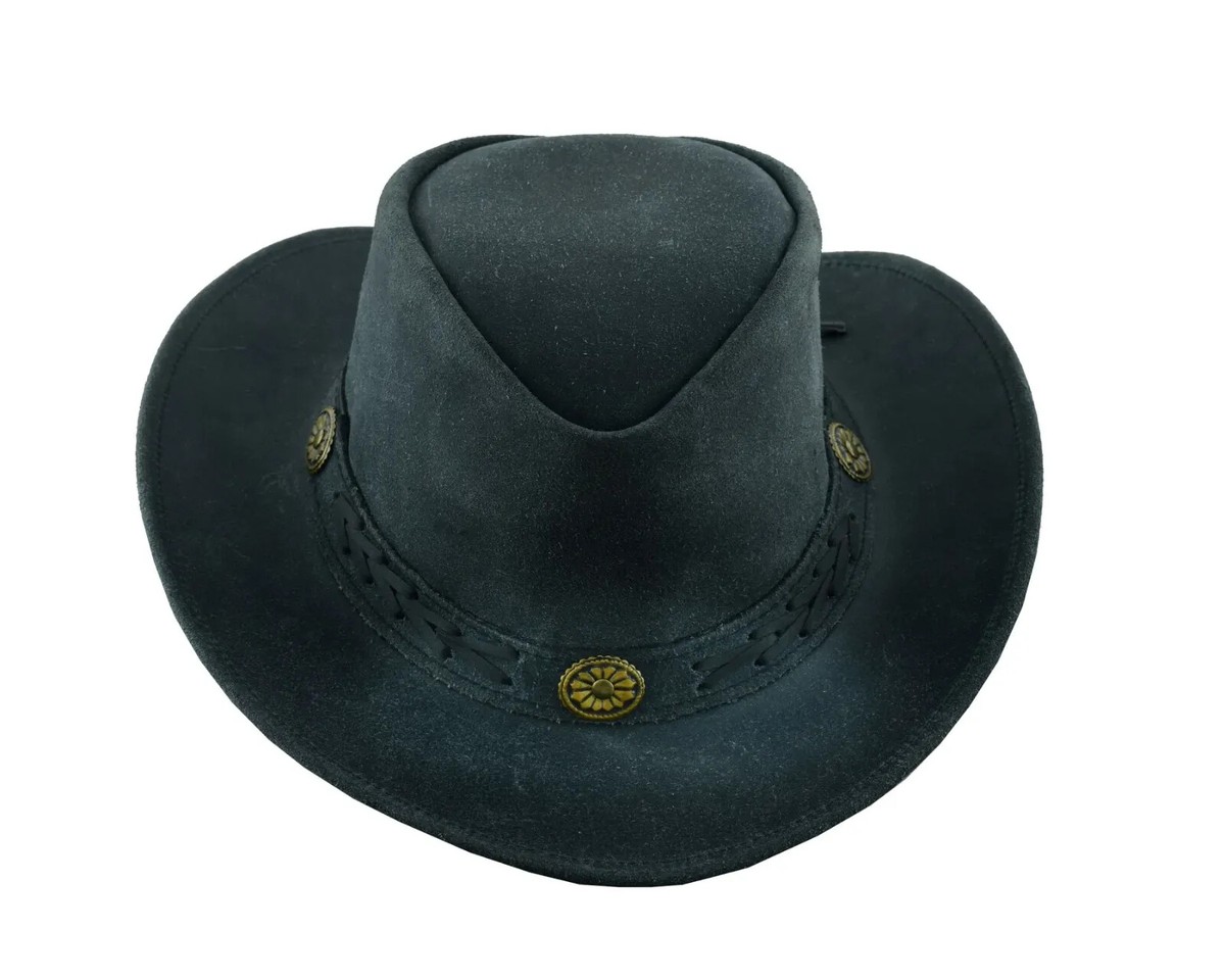 北原哲夫 私物　Vintage Leather Western Hat Australian Style Vintage Sahara Leather Western Cowboy Hat