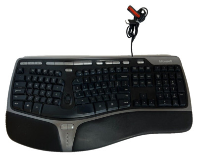 Microsoft Natural Ergonomic Curved Wired Keyboard 4000 v1.0 KU-0462 TESTED