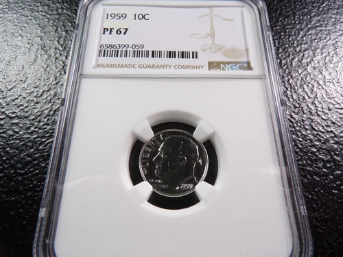 1959 Proof Roosevelt Dime NGC PF67