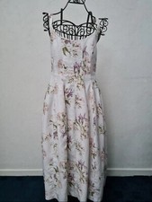 Brock Collection H&M Floral Linen Midi Dress Size XL 18-20 Cross Back BNWOT 