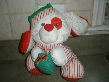 VINTAGE FISHER PRICE PUFFALUMP STUFFED CHRISTMAS PUPPY DOG 8125 P41 