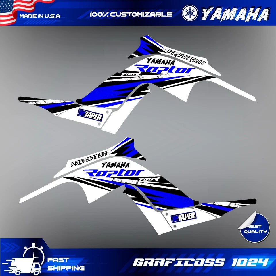 Подходит для графического комплекта Yamaha Raptor 700R 2006 2007 2008 2009 2010 2011 2012 наклейки - Изображение 2 из 4