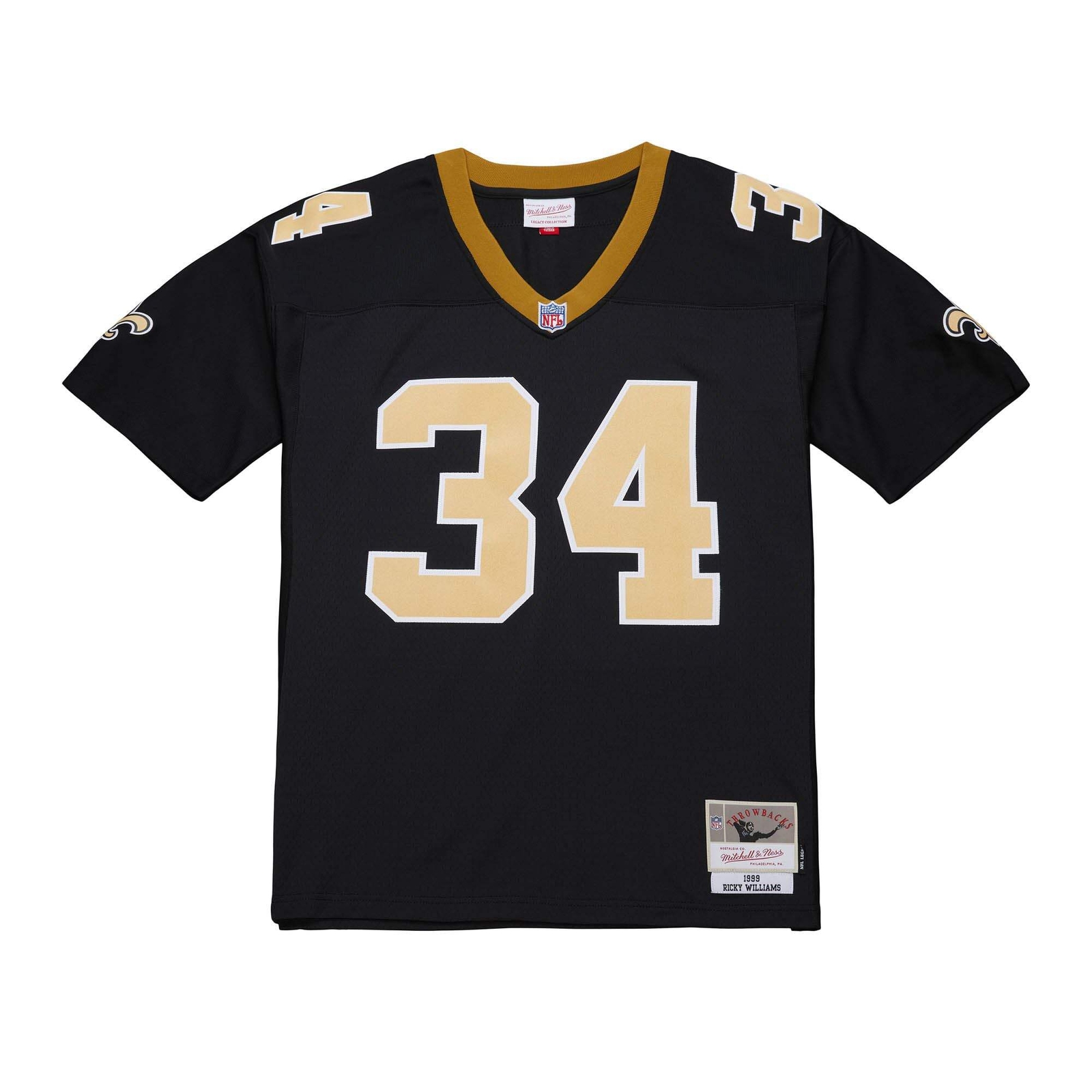 Mitchell & Ness Replica Ricky Williams New Orleans Saints 1999 Jersey