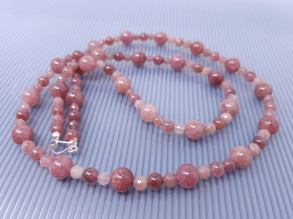 Collar Largo Vintage DTR Jay King Plata Esterlina AVENTURINA Cuentas 34" Foto 4 de 4