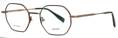 GIGI STUDIOS Cartago 6919/0 Brown Womens Geometric Eyeglasses 50-21-145