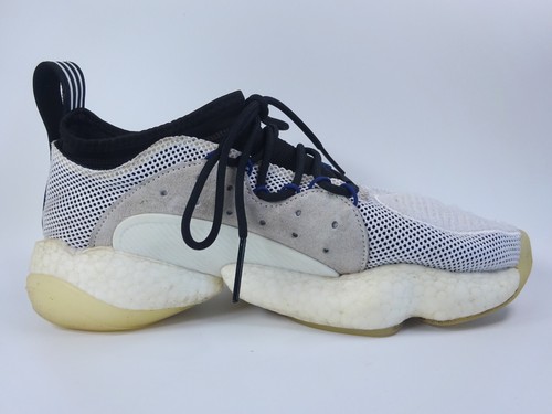 Adidas Crazy BYW LVL 2 Men's Sneakers Size US 10 White Black / AQ1183 / No Box - Picture 4 of 7