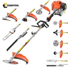52cc Petrol Garden Brushcutter Strimmer Heavy Duty Petrol Strimmer Multi Tool UK