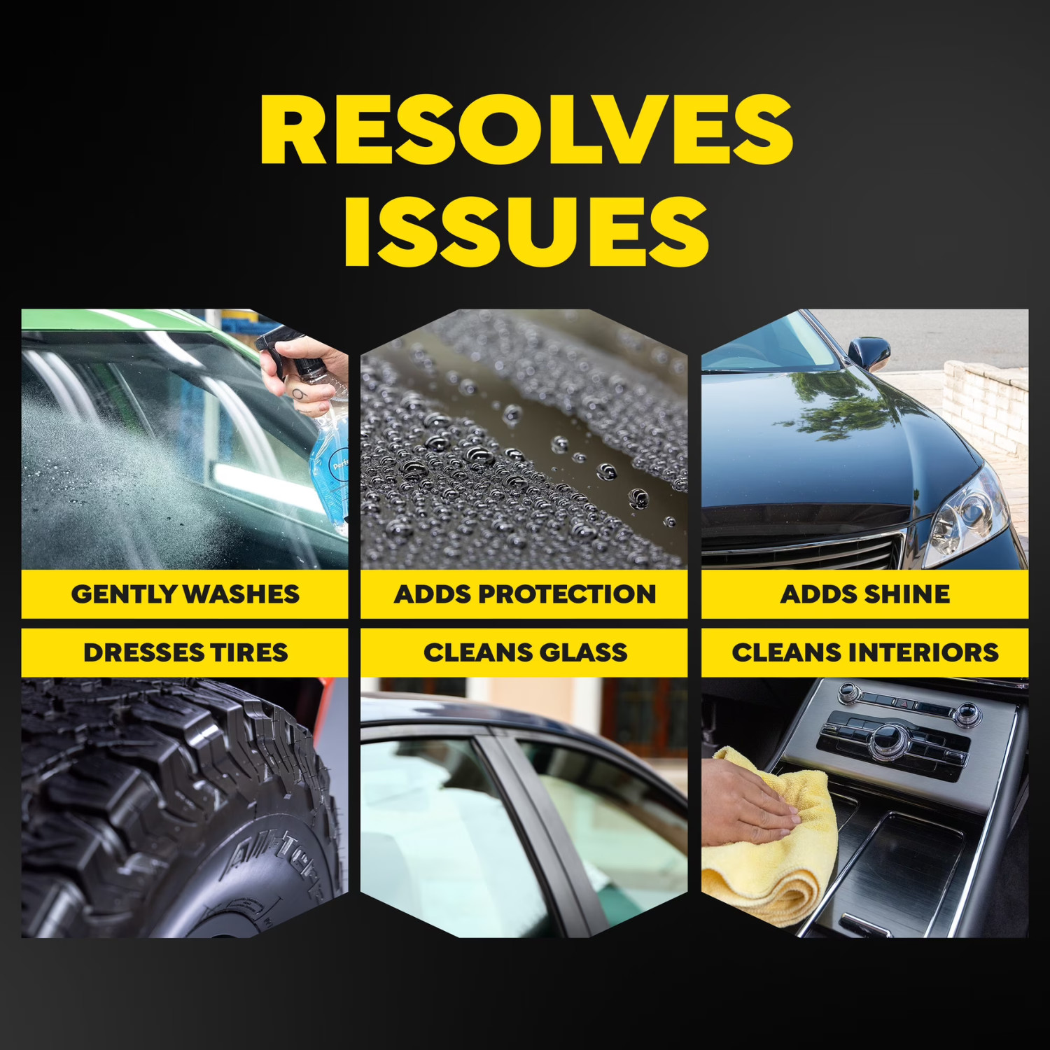 Meguiar's Complete Car Care Kit 6 Pc Auto Wash Wax Tire Interior Clean alternate view 2
