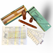 Vintage Hohner Konzert F Alto Recorder Germany w/ Box Fingering Chart Wood