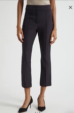 NEW Veronica Beard Women's Pintuck Pleat Cropped Pants Cotton Blend Lined Sz 2