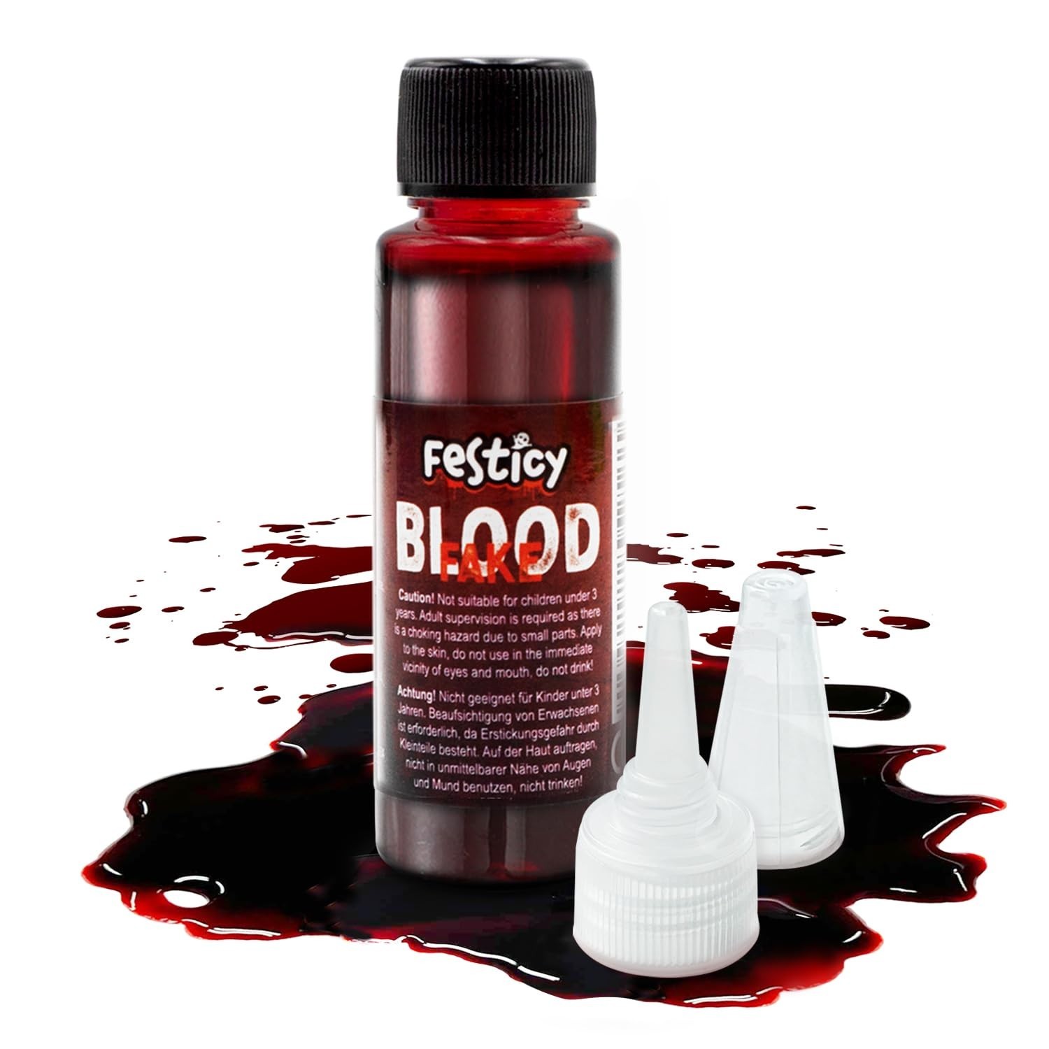 Authentic Fake Blood 0.88 fl oz I Realistic Halloween Make up I For Vampire Cost