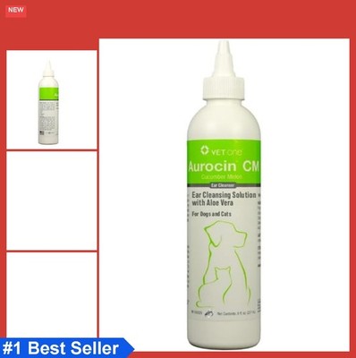 Dog Ear Cleaner 8 oz Aloe Vera Gentle Debris Wax Removal Cucumber Melon Scent