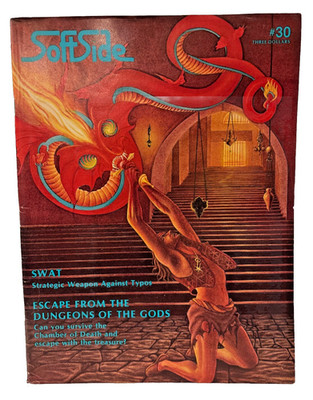SoftSide #30 Vintage Computer Magazine 1980s Escape Dungeons Gods Atari