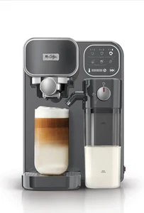 Mr. Coffee Prima Latte Luxe Espresso Maker Black One-Touch Milk Frother New