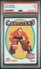 1971 TOPPS #45 KEN DRYDEN PSA 5