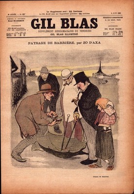 Zeitung ''GIL BLAS'' Nr. 23 vom 05.06.1896 / EVE Akt von François LAFON & BOGENSCHIESSEN