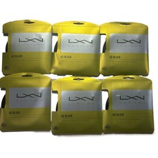 6 Sets of Luxilon 4G Black 125 1.25mm Tennis String Set