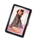 Retro Pinup in black lingerie Cigarette Case Handmade Vintage FREE SHIPPING