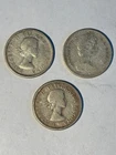 Lot Of 3 Silver Dimes Canada 80% - 1959, 1961, 1965 - Receive these coins