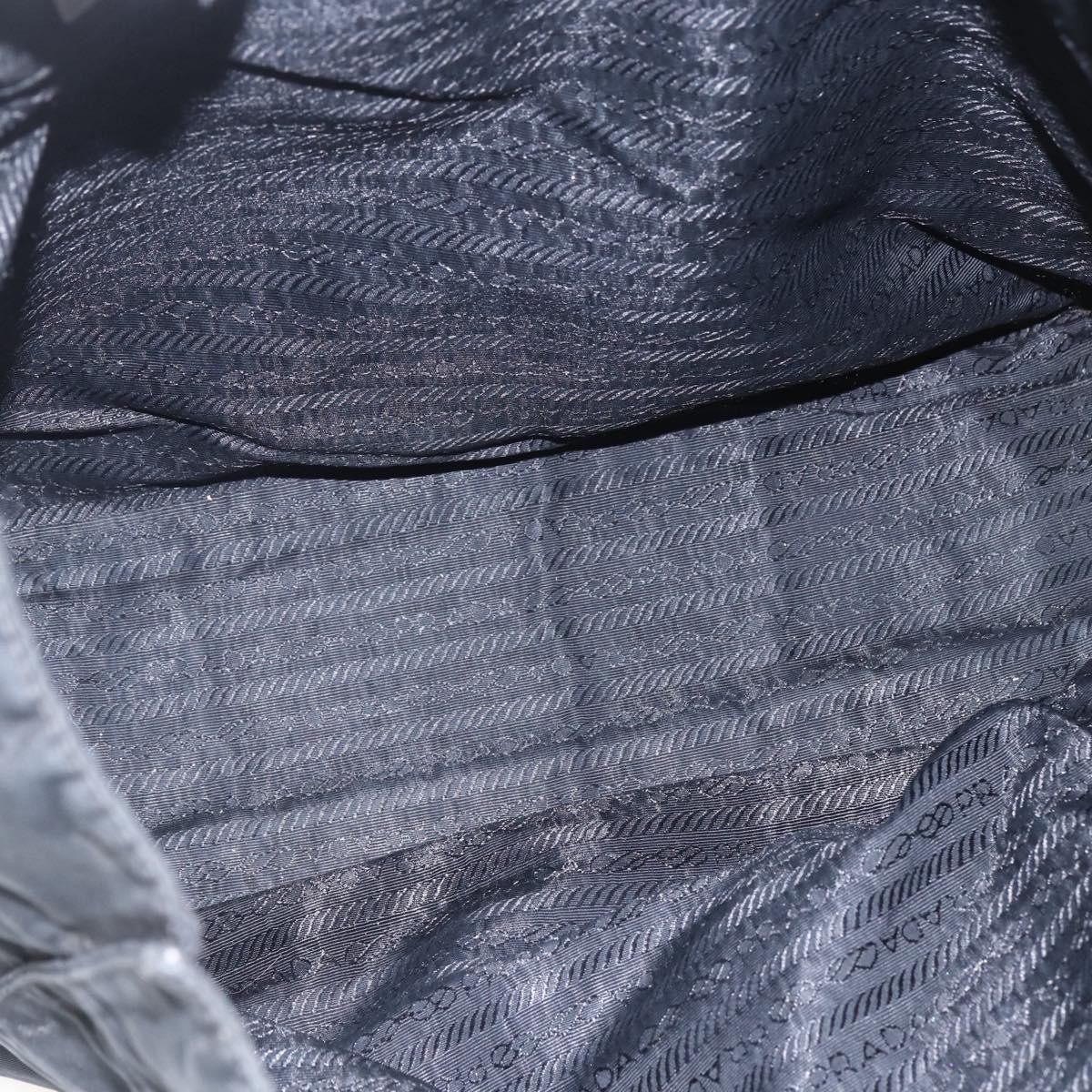 PRADA Tote Bag Nylon Black Silver Auth 157633 thumbnail 11