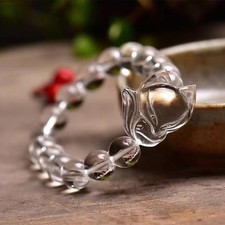 Natural White Quartz  Gemstone Round Beads Bracelet 10mm