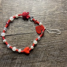 Phone Charm Keychain Strap   Cute Beaded Phone Accessory Wrist Lanyard