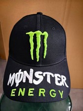 Monster Energy black baseball cap with a green paw print embroidered logo unisex