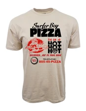 SURFER BOY PIZZA GRAPHIC T SHIRT