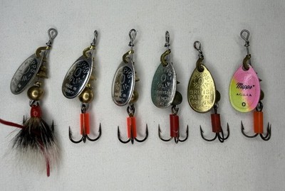 6 Mepps Aglia Size 0 Fishing Lure Spinners France