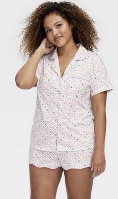 Size Medium Roller Rabbit X Target Hearts Short Sleeves Shorts Pajamas Set