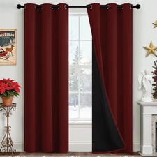 100 Blackout Curtains for Bedroom 2 Panels - Completely Blackout Window Drap...