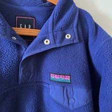 Gap Artic Fleece Reissue Kids Jacket Size Medium 8-9 Rich Blue Purple