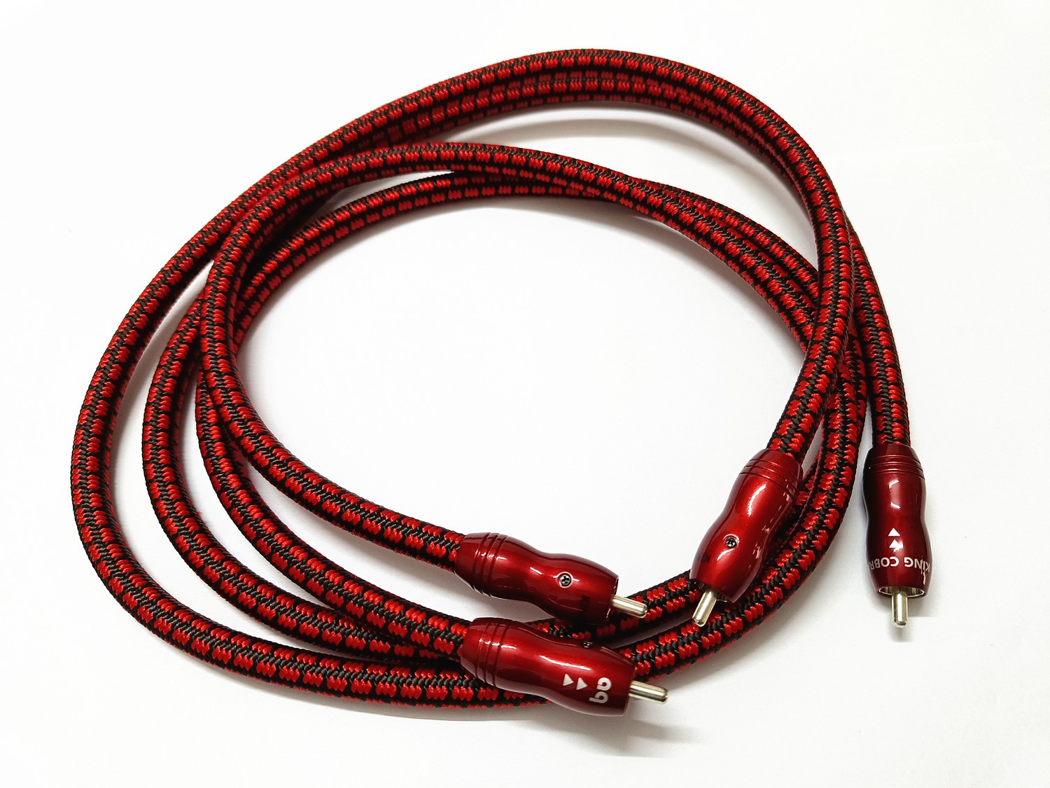 AudioQuest King Cobra Interconnects, RCA Double Lotus Audio Signal Cable, pair