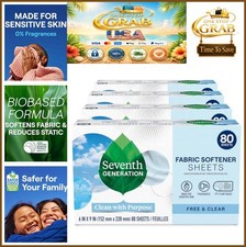 Dryer Sheets Unscented 320 Count Plant Based Hypoallergenic Fragrance Free Pack
