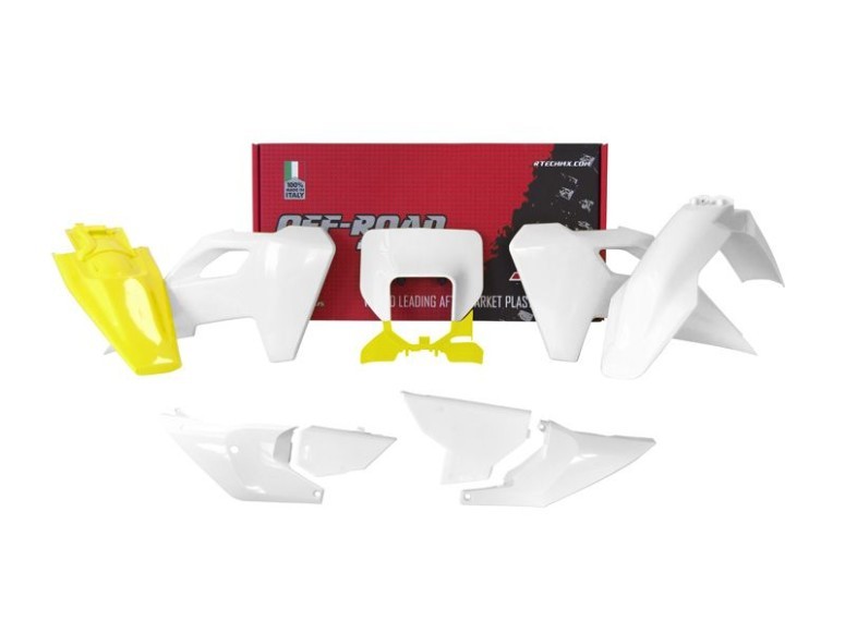 Rtech Plastic Kit Fits Husqvarna FE TE TX 125 250 300 350 450 501 Ab24 White