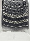 Louis Vuitton Silk Blend Black Gray Checker  Large Neck Scarf Shawl Wrap 27”x63” — photo 6