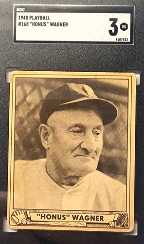 1940 PLAYBALL #168 HONUS WAGNER SGC 3 VG HOF