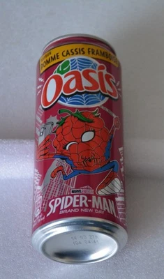 OASIS 1 can Pomme Cassis Framboise Spider Man 2026 France canette 330 ml - Photo 1/4