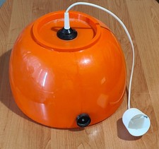 orange Plastiklampe im Stil von Space Age, recht guter Zustand, 39x20cm