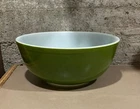 Vintage Pyrex Glass Avocado Verde Green 4 Quart Large Mixing Bowl #404